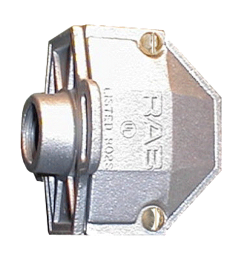 Product image for RAB R15U 1/2 Inch Natural Die-Cast Aluminum Thru Wall Box