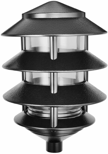 RAB LL22B 4-Tier 100 W 120 Volt 6 Inch Black Die-Cast Aluminum Incandescent Landscape Lawn Light Fixture