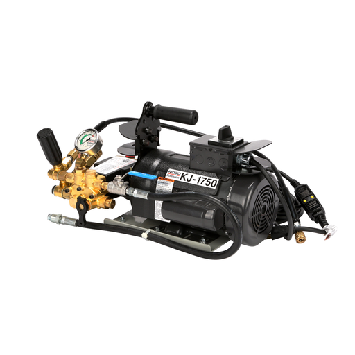 KJ-1750 Jetter with Dual Pulse: H-41, H-42, and H-44 1/8" NPT Nozzles, H-51 and H-52 1/4" NPT Nozzles, 50' x 1/8" (15.2 m x 3.2 mm) Sink Trap Hose, Nylon Storage Bag, Nozzle Cleaning Tool, 62687