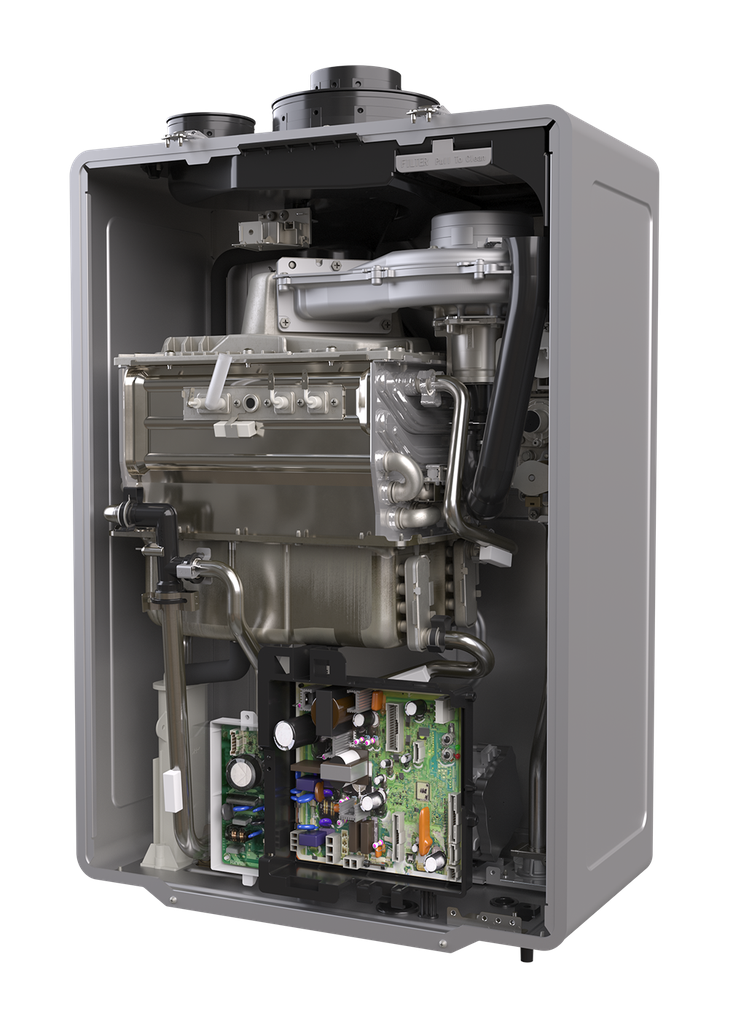 Condensing Tankless Water Heater RX199 features 0.96 UEF with 199k BTU.