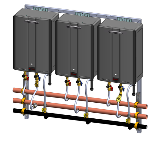 Ext Wall Hanging Rack, 3 unit NG, w/RUR