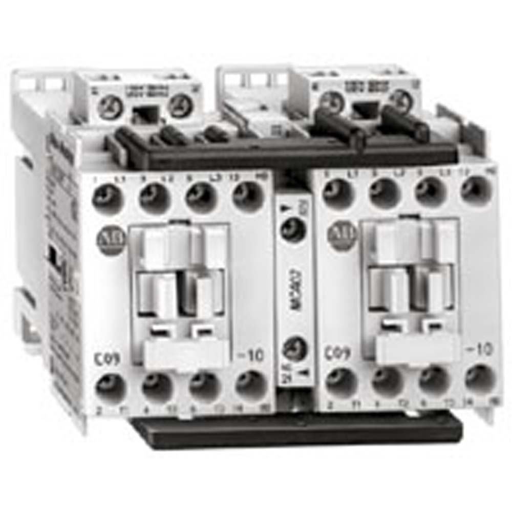 Product image for Allen-Bradley 104-C09D22 9 Amp IEC Reversing Contactor