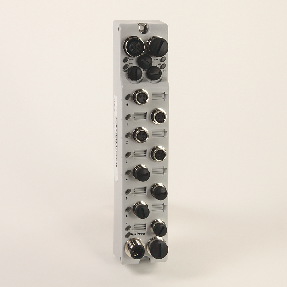 Product image for Allen Bradley 1732E-IB8M8SOER Armorblock 8-Point Input Ethernet/IP Module with Sequence of Event