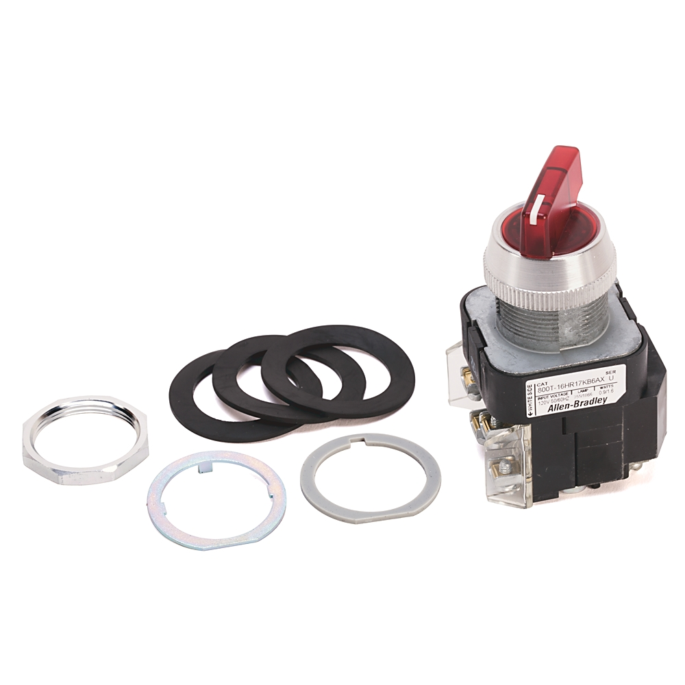 Product image for Allen-Bradley 800T-16HR17KB6AX 30 mm Push Button