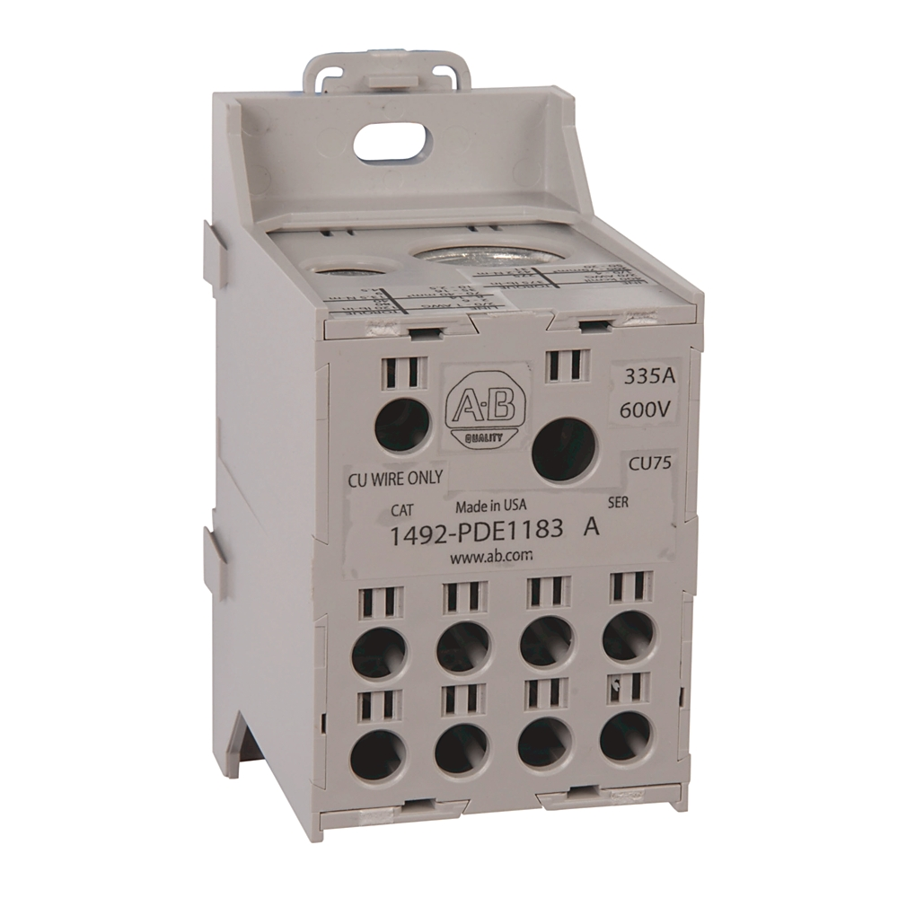 Allen-Bradley 1492-PDE1183 335 Amp Enclosed Power Distribution Block Product image for Allen-Bradley 1492-PDE1183 335 Amp Enclosed Power Distribution Block