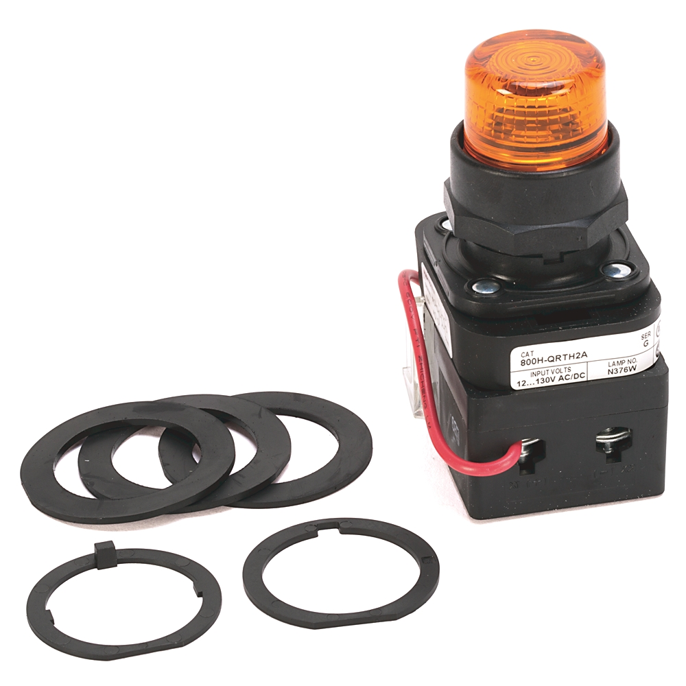 Product image for Allen-Bradley 800H-QRTH2A 30 mm Pilot Light with Test