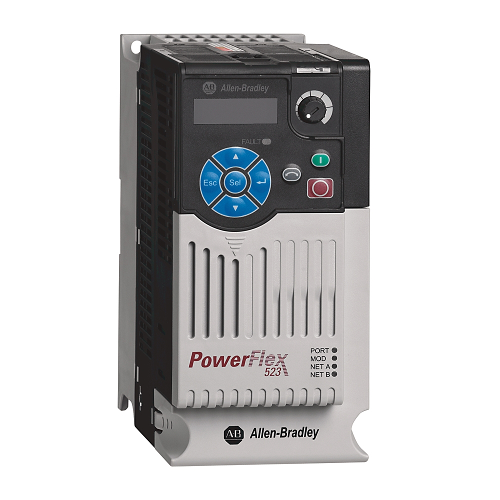 Product image for Allen-Bradley 25A-A011N104 240 VAC 1 Phase 3 Hp 2.2 kW Normal Duty Powerflex 523 AC Drive