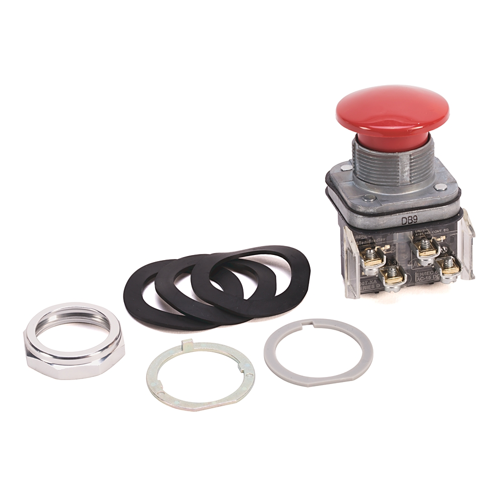Product image for Allen-Bradley 800T-D6A Mushroom Head Push Button