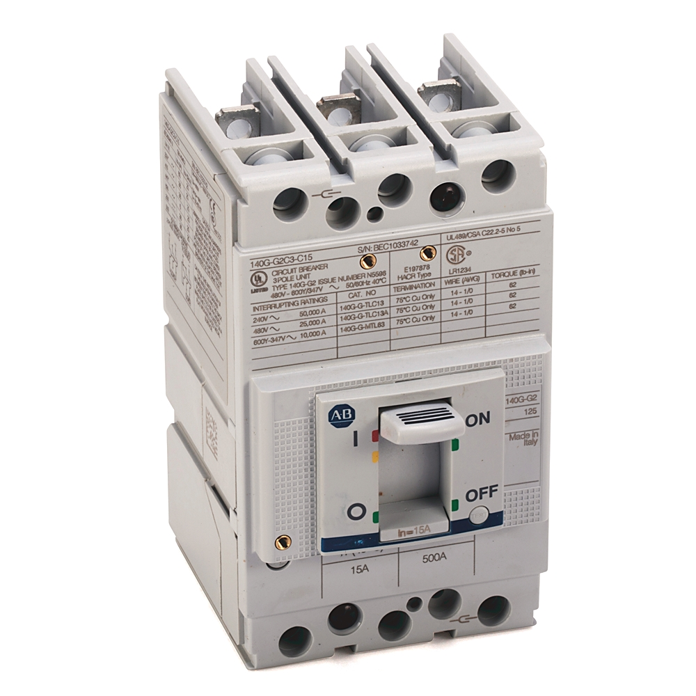 Product image for Allen-Bradley 140G-G2C3-C20 125 Amp Frame Molded Case Circuit Breaker