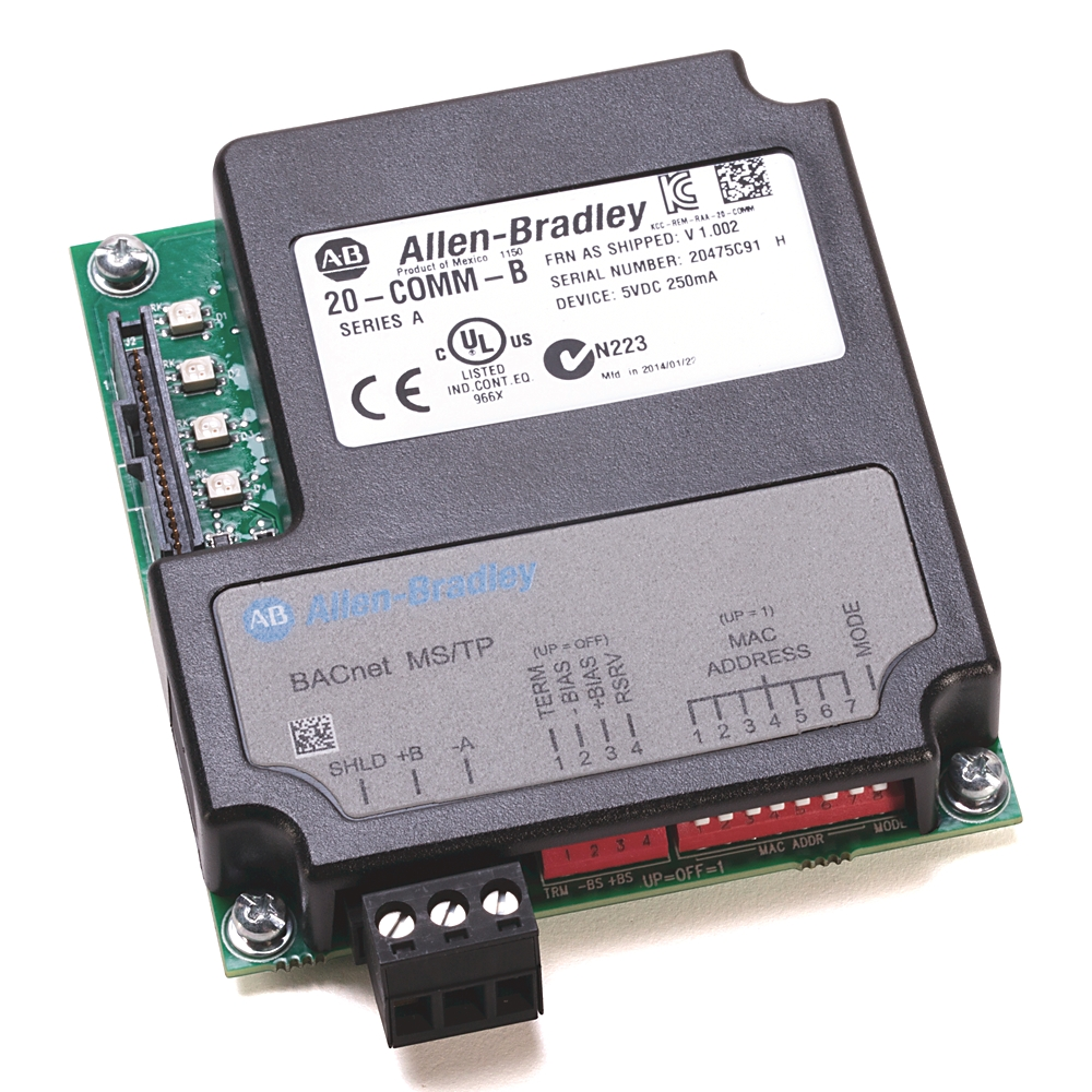 Product image for Allen-Bradley 20-COMM-B Powerflex Architecture Class BACnet MS/TP Adapter