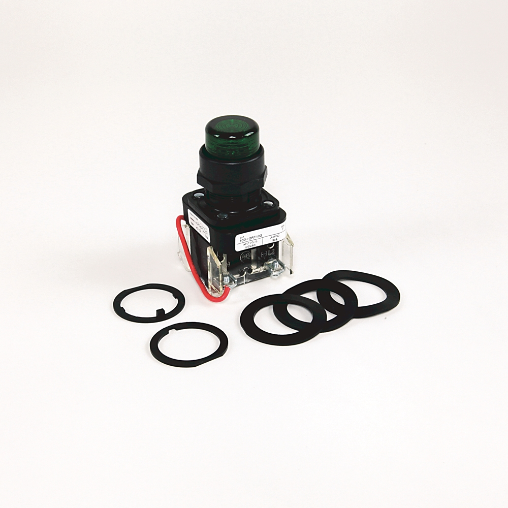 Product image for Allen Bradley 800HC-QRTH2R 30 mm Pilot Light