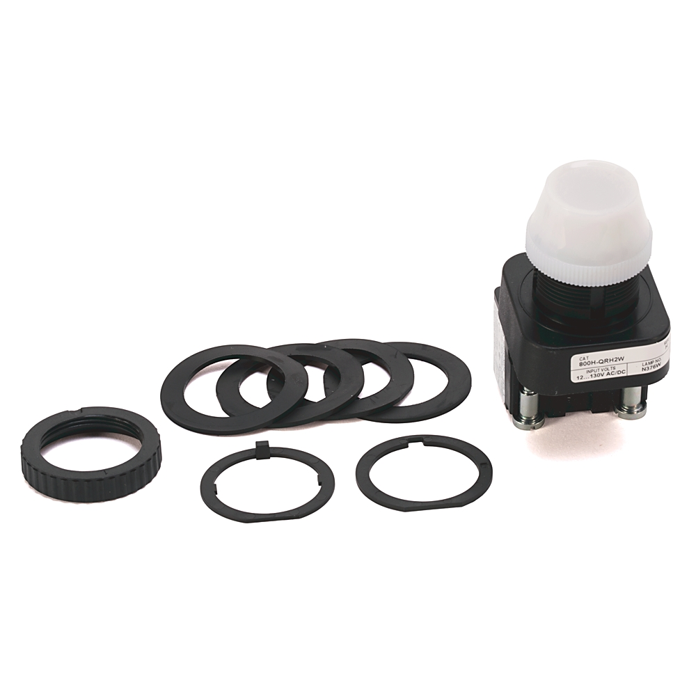 Product image for Allen-Bradley 800H-QRH2W 30 mm Pilot Light