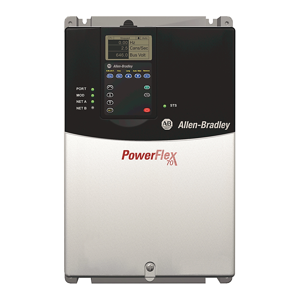 Product image for Allen-Bradley 20AD040A0AYNANC0 Powerflex 70 40 Amp 30 Hp AC Drive