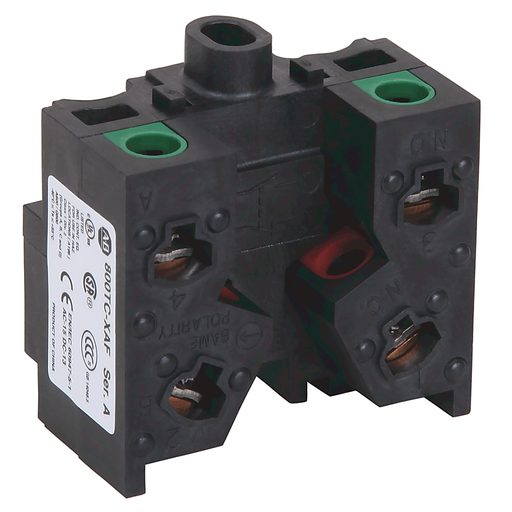 30MM CONTACT BLOCK 1-NO 1-NC 800T, 800TC-XAF