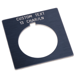 30MM 800H GREY CUSTOM TEXT LEGEND PLATE, 800H-W100E