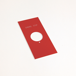 800H PB EMERG. STOP JUMBO LEGEND PLATE, 800H-Y4J