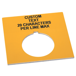 30MM 800T YEL. CUSTOM TEXT LARGE LEGEND, 800T-X645YE