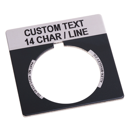 30MM 800T GREY CUSTOM TEXT LEGEND PLATE, 800T-X559E
