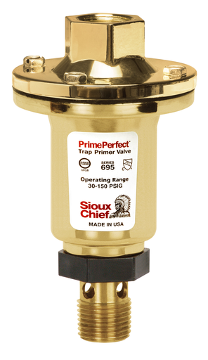 VALVE TRAP PRIMER BRASS PLATED