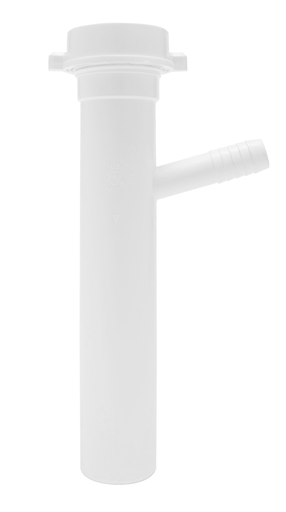 DISHWASHER TAILPIECE WHITE SLIP JOINT 1-1/2 X 8 W/ 1/2 DWBR 1/BG
