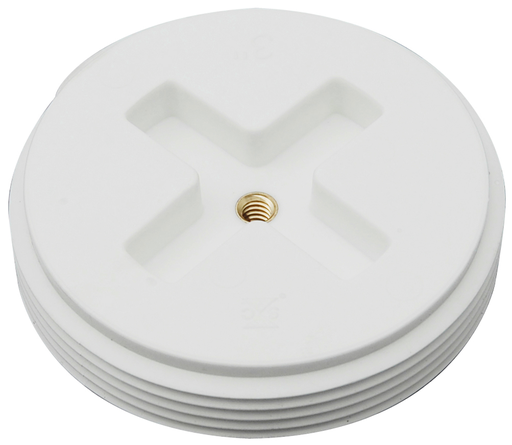 PLUG PP WHT 3 SLOTTED W/INSERT