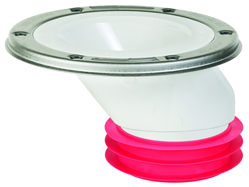 FLANGE OFFSET WHITE WITH IN4 GASKET