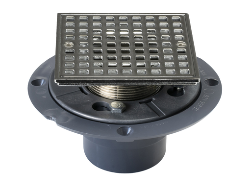 DRAIN SHWR PAN PVC CHRM HEAD SQ
