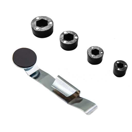 Magnetic Nut & Bolt Holders, 5 pc. set; 3/16", 1/4", 5/16", 3/8"