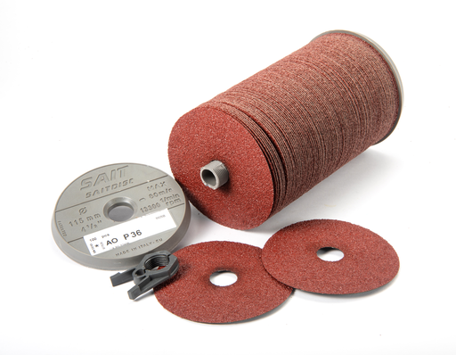 52536 AO Aluminum Oxide Economical Fiber Disc, 5" x 7/8", 36 Grit, 100-Pack