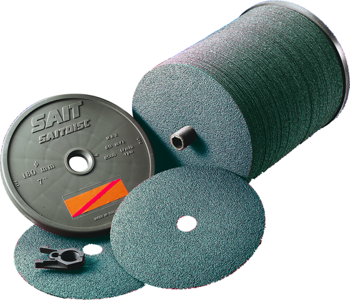 57736 7S Ceramic High Performance Fiber Disc, 7" x 7/8", 36 Grit, 100-Pack
