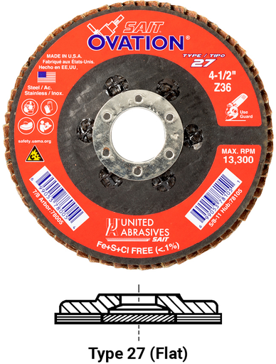 6 X 5/8-11 40 GRIT