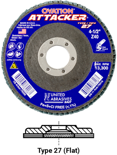 4-1/2" X 5/8-11 OVATION 40 GRIT