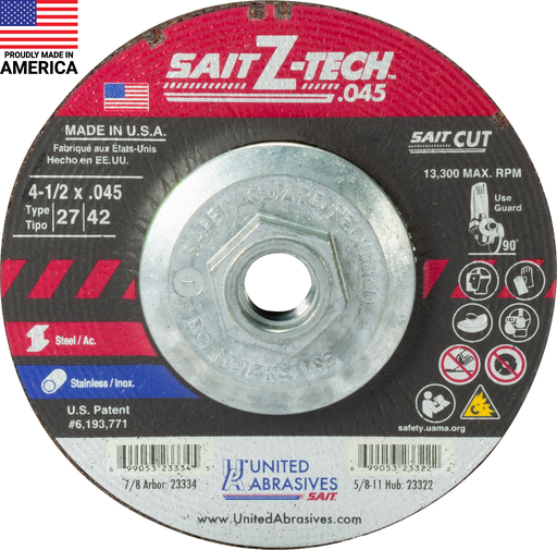 4-1/2" X 045 X 5/8-11 Z-TECH T27
