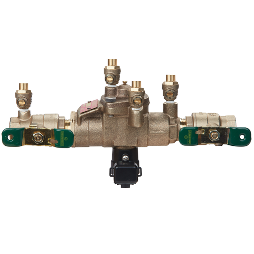 3/4 IN Lead Free Reduced Pressure Zone Backflow Preventer Assembly, with Quarter Turn Shutoff Valves, Tee Handles, Backflow Flood Sensor