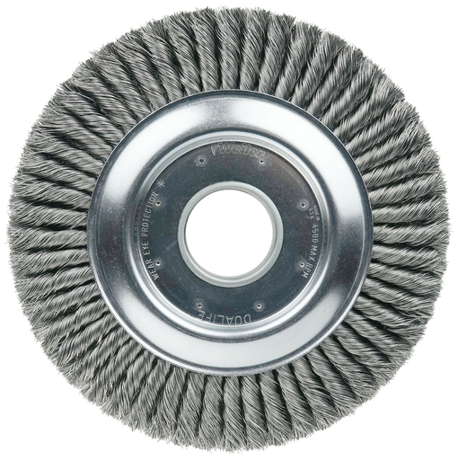 10" Standard Twist Knot Wire Wheel, .016" Steel Fill, 2" Arbor Hole