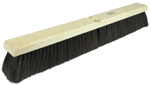 36" Medium Sweep Floor Brush, Black Tampico Center w/Horsehair Casing, Includes Brace