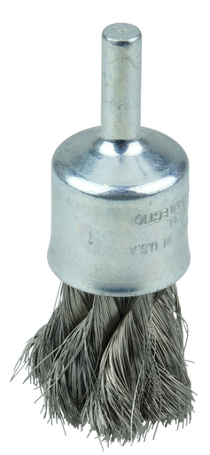 1/2" Knot Wire End Brush, .006" Stainless Steel Fill