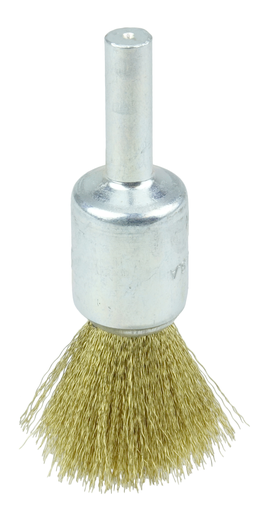 1/2" Crimped Wire End Brush, .005" Brass Fill