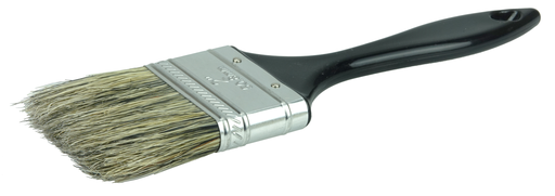 2" Disposable Chip & Oil Brush, Grey China Bristle, 1-3/4" Trim Length, Plastic Handle