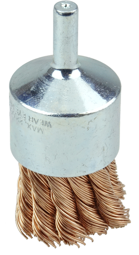 1-1/8" Knot Wire End Brush, .020" Bronze Fill