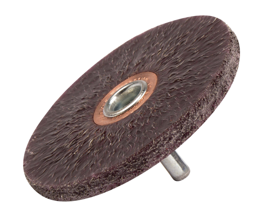 3" Polyflex Encapsulated Stem-Mounted Crimped Wire Wheel, .0118" Steel Fill, 1/4" Stem