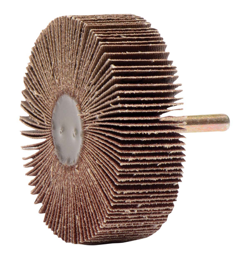 3" x 1" Tiger Coated Abrasive Flap Wheel, 1/4" Stem, 120AO