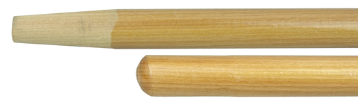 60" Hardwood Handle, Tapered Wood Tip, 1-1/8" Diameter
