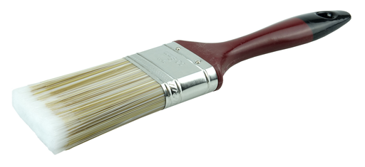 2" Varnish Brush, Poly/Nylon Fill, 2-3/4" Trim Length, Red Foam Handle