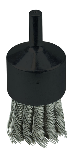1-1/8" Knot Wire End Brush, .014" Stainless Steel Fill