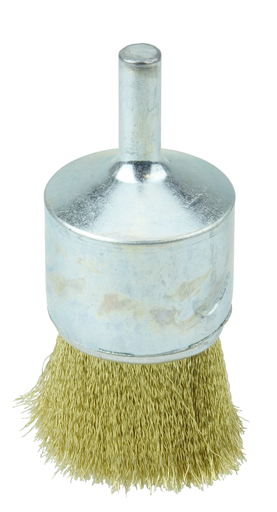 1" Crimped Wire End Brush, .005" Brass Fill