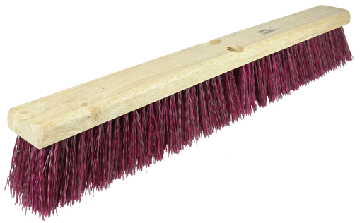 24" Garage Brush, Maroon Synthetic Fill