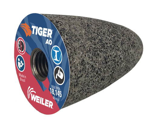 TIGER AO TYPE 16 Round Tip Portable Grinding Cone, A24-R, 2" X 3" X 5/8-11