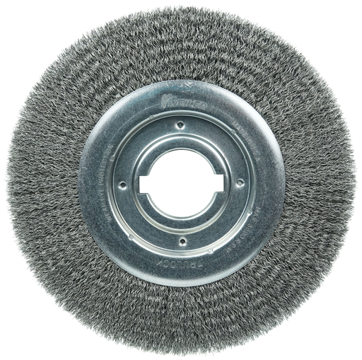 10" Medium Face Crimped Wire Wheel, .0118" Steel Fill, 2" Arbor Hole
