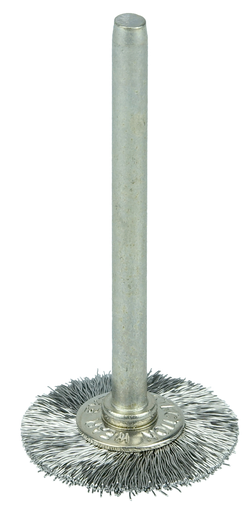 3/4" Miniature Wire Wheel, .005" Stainless Steel Fill, 1/8" Stem